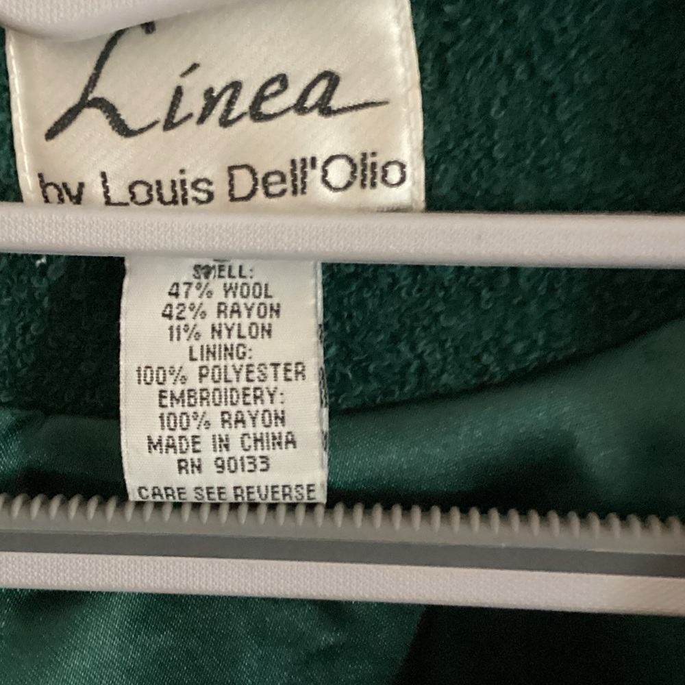 Linea by Louis Dell'Olio Green Embroidered boho hippy look coat - Picture 10 of 10